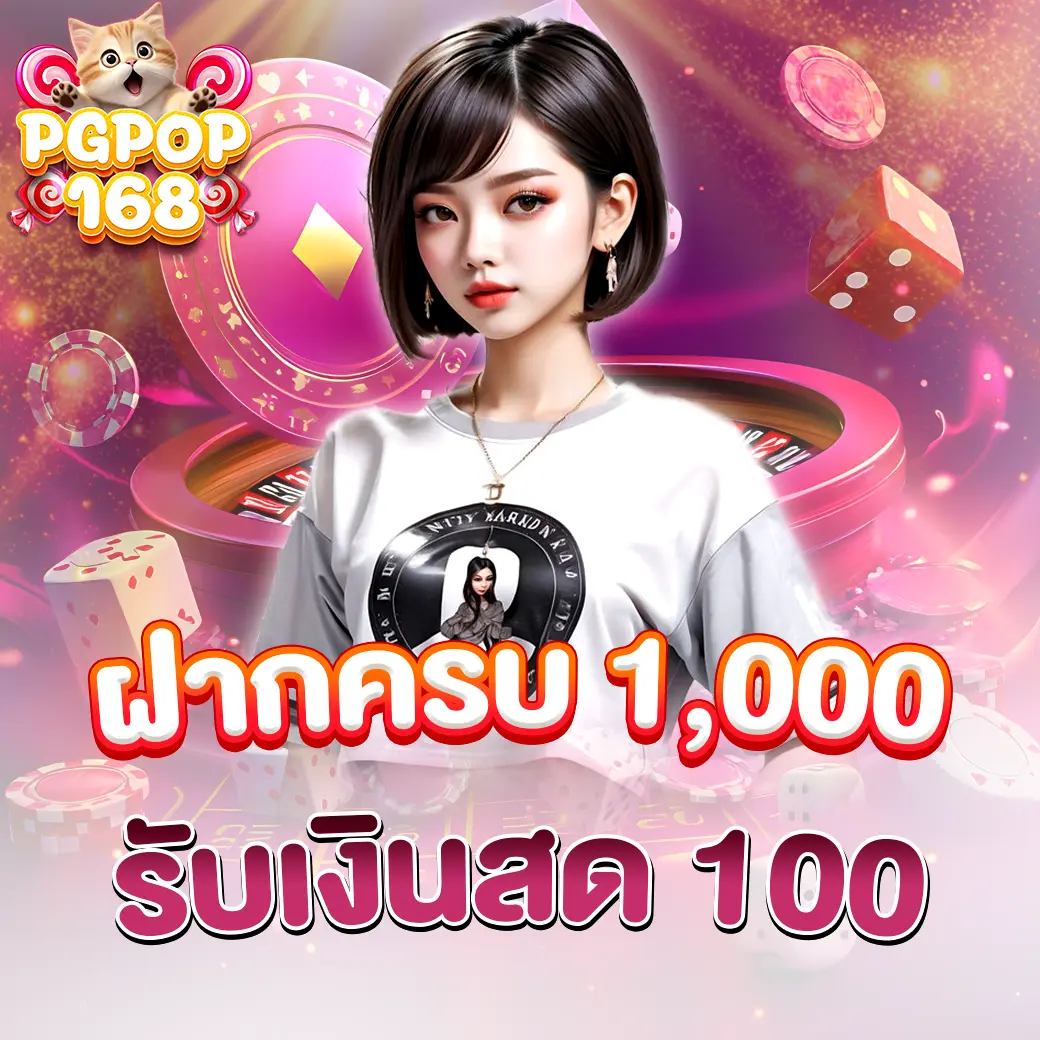 โปรฝากครบ PGPOP168 ฝาก 1000 รับ 100